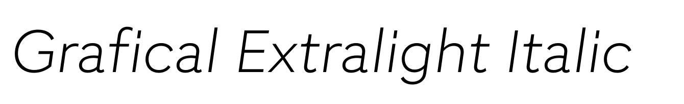 Grafical Extralight Italic